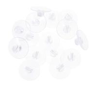 SHINEOFI Clip de Ventosa Transparente 4.3 Cm para Cables, Organizador de Cables Ranura, Fijador de Luces de Cadena Navideñas, Pack de 20 Unidades para Uso Doméstico y General