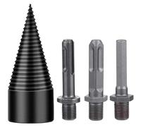 SHINEOFI Cono de Broca para Partir Leña de Acero Resistente al Desgaste, Taladro Partidor de Troncos para Carpintería, Mejora la n Trabajos Madera