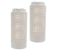 SHINEOFI Contenedor Pack de 2 Piezas para Jardín Exterior de Compost de Plástico Beige, Fácil de Mantener y Reduce Residuos Domésticos para Restos de Cocina
