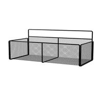 SHINEOFI Estante de Almacenamiento de Hierro Forjado, Pared, Baño, 38 CM | PVC E Hierro, Montaje sin Taladro, Ventilación y Diseño Escalonado, para Ropa y Tazas en Ducha