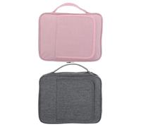 SHINEOFI Estuche Protector Portátil Cubierta Biblia de Poliéster con Asa y Soporte 2 Piezas Funda para Libro Biblia para Estudio Bíblico y Viajes, para Cuadernos y Bolígrafos
