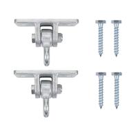 SHINEOFI Gancho para Columpio de Acero Fundido Tornillos Oscilantes, Resistente y Estable para Sillas de Ratán y Columpios al Aire Libre, Set de 2 Ganchos y 4 Tornillos