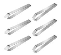 SHINEOFI Pinzas Juego de 6 Piezas para Espinas de Pescado de Acero Inoxidable Plata Moldeado Integrado para Quitar Espinas y Pelos Adecuado para Utensilios de Marisco
