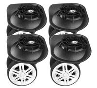 SHINEOFI Ruedas de Repuesto para Maleta, Rotación 360°, 4 Piezas | Doble Hilera, Base 3.9x3.2 In, Negro Clásico, Incluye 20 Tornillos y Destornillador
