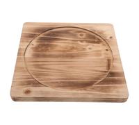 SHINEOFI Salvamanteles de Madera 30x30 CM para Parrilla, Mesa y Cocina | Acabado Rústico Decorativo, Soporte Firme Antideslizante, Uso Interior, Protege Superficies de Marcas