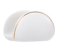 SHINEOFI Servilletero de Cerámica Fácil Acceso y Ranura para Servilletas Blanco Diseño Asimétrico para Mesa y Área de Entretenimiento al Aire Libre