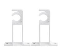 SHINEOFI Soportes Laterales Fuertes y Firmes 2piezas para Barra de Cortina de Aleación de Aluminio para Montaje Sencillo en Ventana