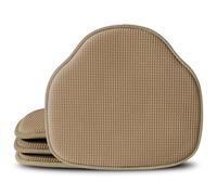 Shinnwa Windsor - Cojines de Asiento para Silla de Cocina, Color marrón, Antideslizante, con Acolchado de Espuma y Funda Texturizada, Paquete de 4 (17 x 15.5 Pulgadas)