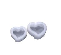 SHINYPASING 3 Piezas Molde de Silicona para Joyería Diy, Moldes de Joyería Epoxi, Corazón y Gota de Cristal, Blanco, Antiadherente, Fácil de Formar y Limpiar, para Manualidades en Casa