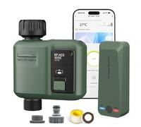 Shirvee Ordenador de Riego Smart RF433 y WiFI Programador de Riego Automatico Pilas con 1 Salida para Jardin Invernadero