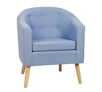 SHISHI Butaca de Salón Pequeño, Sillón Relax Moderno con Tapizado, Sillón Individual, Sofá Chester 1 Plaza para Salón, Dormitorio, Oficina o Sala de Espera, 64×50×70 cm (Azul Claro)