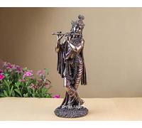 SHIVAJI ARTS Estatua de Krishna, estatua del Señor Krishna, 25 cm Krishna Murti, estatua de Gopal, Krishna con Basuri, Hare Krishna, Dios del amor, Deidad hindú, regalos hindúes.