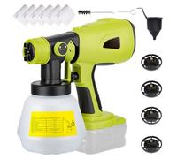 Shkalacar Pulverizador Pistola Pintura para DEWALT, Pistola Pintura Bateria RYOBI de 20V máx. con Contenedor de 1000ml Pistola para Pintar Paredes y Techos(batería NO incluida)