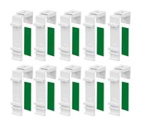 ShnminEU Juego de 10 Soportes de Sujeción Largos para Estores Klemmfix y Dúo sin Taladro, con Adhesivo o Pinza, Repuestos para Ventanas de PVC o Puertas de Balcón