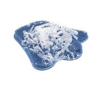Shower Foot Scrubber Mat, Silicone Back and Foot Washer with Suction Cups, Non Slip Massage Scrub Pad on Dead Skin, Heels, & Full Body Cleaning, for Tub, Dorm, Apartment, Bathroom Use