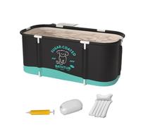 Shower Stall, Soaking Bathing Tub, 45,3 x 23,6 x 19,7 pulgadas, plegable, tubo de baño caliente plegable para relajación, recuperación, exterior, interior, apartamento, gimnasio, verano, festival