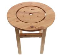 SHOWERORO Asiento de vapor de madera para mujer - Asiento de vapor redondo hueco - Taburete portátil de para uso íntimo - Taburete multifuncional para baño de pies para bañera de 50 cm de altura