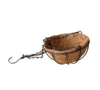 SHOWERORO Jardinera Colgante de Metal y Fibra Natural Redonda de 25 Cm, Cesta Colgante Fácil de Usar y Colgar para Plantas Interiores, para Decoración de Fiesta Verano