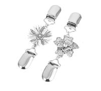 SHOWERORO Pinzas para Chal Vintage de Aleación Metálica Clips Decorativos para Suéter y Bufanda 2 Piezas Hebillas para Prendas de Punto Cierre Elegante para Mujer en Fiestas y