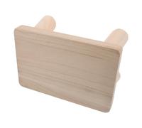 SHOWERORO Taburete de Madera, Reposapiés de Madera, Beige, Rectangular, Soporte Seguro y Estable, Pata Silenciosa, para Adultos y Personas Mayores, Oficina y Baño