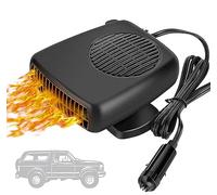 Showvigor Calefactor Aire 12V y Mini Calefactor Portátil, Ventilador Calefactor 2 en 1 para Desempañado Rápido y Calefacción/Enfriamiento en el Coche