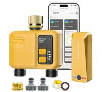 Shrivee Ordenador de riego Inteligente WiFi con 2 Salidas de Zona y 5 programas de riego con retardo de Lluvia/riego automático, Ideal para Invernadero y jardín