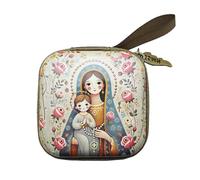 Shuade Efficinet - Bolsas organizadoras de cuentas con patrón de dibujos animados, accesorios religiosos para uso católico budista, soporte para cuentas de oración católica budista, Huggi virgen de