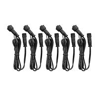 SHUAIGUO Cable de Extensión para Luces de Cubierta, 5 uds., 1m/39,4 Pulgadas Longitud, Cable Impermeable IP67 2 Pines con Conector Macho y Hembra para Luces Colgantes Cobertizo Solar, Pico Jardín