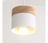 SHUANGZ Lámparas Colgantes Pequeñas-Isla De Cocina Lámparas De Araña Granero 1 Luz Luminaria Colgante Macaron Color Mid Century Diseño De Borde De Metal/Madera. para Comedor Bombillas