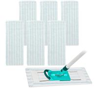 SHUESS 6 unidades de cabezales para mopa leifheit Profi XL 48 × 17 cm, microfibra absorbente de repuesto, funda de repuesto para leifheit Profi XL, sistema de 2 fibras, funda de repuesto para todos