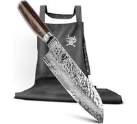 Shun Premier Tim Mälzer: Set de regalo Santoku de 18 cm + delantal de cocina gris, modelo TDM1702-W24