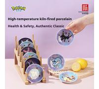 SHUNXIANG-Juego de platos de cerámica serie Eevee con licencia de Pokémon, caja de regalo de cielo estrellado, plato de 9 Uds., vajilla de porcelana con temática de Anime, regalo 9Pcs 4Inch Plate