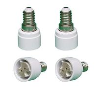 ShuoHui 4 adaptadores de casquillo E14 a G4 MR16 GU5.3 GU4 para bombillas LED o halógenas