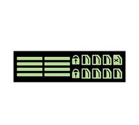 Shurzzesj Pegatinas para botones de coche, luminosas, seguras, autoadhesivas, de visibilidad nocturna, brillan en la oscuridad, etiquetas fluorescentes con fuerte adherencia