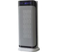 SHX SHX37PTC2000LD, Calefactor eléctrico con ventilador, de cerámica, con temporizador de 8 horas, para uso interior, para colocar en el suelo, color y blanco