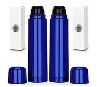 ShyaWorld Termo Botella Acero Inoxidable INOX Metal con Pulsador Dosificador para líquidos, conserva líquidos fríos y Calientes 0,5 L - 500 ml