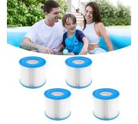 Shyllin Cartucho Filtro Tipo VII - 4 Unidades, 9.5x10.5x5.5 cm, Filtro de Repuesto para SPA Hinchable, Compatible con Bañera de Hidromasaje, Cartucho para Piscina