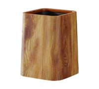 SiaBiced Contenedor de Basura Retro, contenedor de Basura Simple, Papelera de Reciclaje, Papelera de Grano de Madera para Sala de Estar, Oficina, Hotel y baño, M Without Cover
