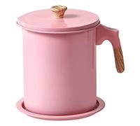 SiaBiced Juego de Escurridoras de Aceite de Acero Inoxidable para Cocinar en La Cocina, 1.4L rosa