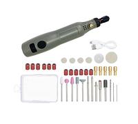 SiaBiced Mini Bolígrafo Fresador, Herramienta Rotativa Multifuncional de 3,7 36 Accesorios, Mini Herramienta Rotativa Inalámbrica, Bolígrafo de Grabado D, Gris