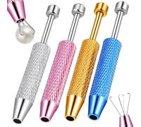 Sibba 4 herramientas de agarre de bolas de piercing, 4 garras de acero inoxidable, herramientas de cambio de joyas, herramienta de extracción de piercings, mini herramientas de recogida para oreja