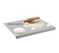 Sibosen Tabla de cortar, de acero inoxidable 304, resistente para carne, queso, verduras, frutas, repostería, repostería (grande, 40 cm de largo x 30 cm de ancho)