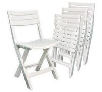 Sicignano | Silla plegable blanca, ligera y cómoda para interiores y exteriores, 44 x 41 x 78 cm, polipropileno - Ideal para jardín, balcón, terraza, playa (4)
