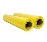 SIDI Global Market Film Para Embalar Amarillo, Papel Film, Rollo De Plástico Protector Muebles, Cajas Mudanza, Plástico Cubretodo 50cm x 300m Estirables (2 Unds, Amarillo)