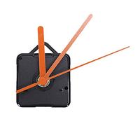 Sidney 1 paquete reloj de pared de repuesto piezas de reparación DIY mano motor de reloj de cuarzo mecanismo de movimiento péndulo con conjunto de manos y accesorios (negro + naranja)