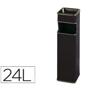 Sie Cenicero papelera cuadrado 403 negro metálico