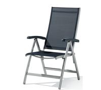 Sieger 945/A-G Bodega - Sillón plegable de aluminio y tejido textilux, color gris