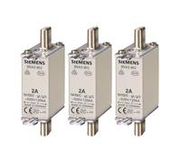 Siemens - 3 unidades de fusibles NH NH000 80 A detector de señal frontal