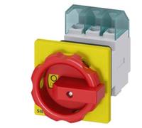 Siemens 3ld2 - Interruptor 3 polos 32a orificio central frontal rojo/amarillo