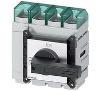 Siemens 3LD5 - Interruptor seccionador de 4 pines, 125 A, 125 A, Sentron, cerrado, clase J, tamaño del fusible